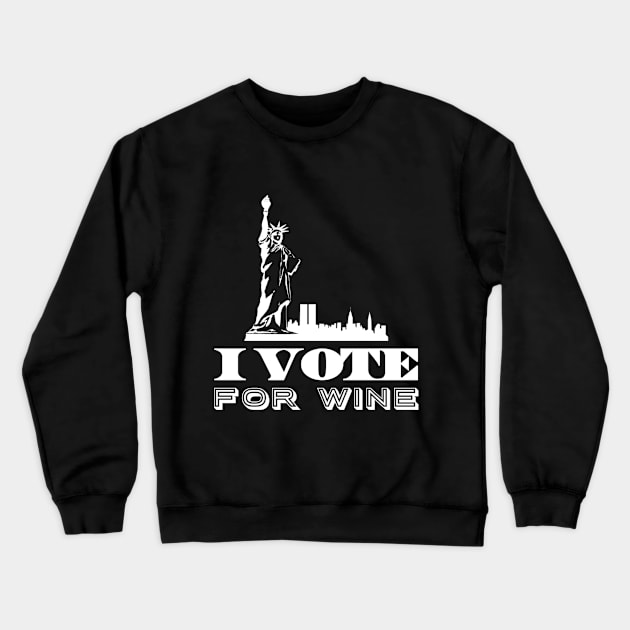 I vote for wine Crewneck Sweatshirt by captainmood